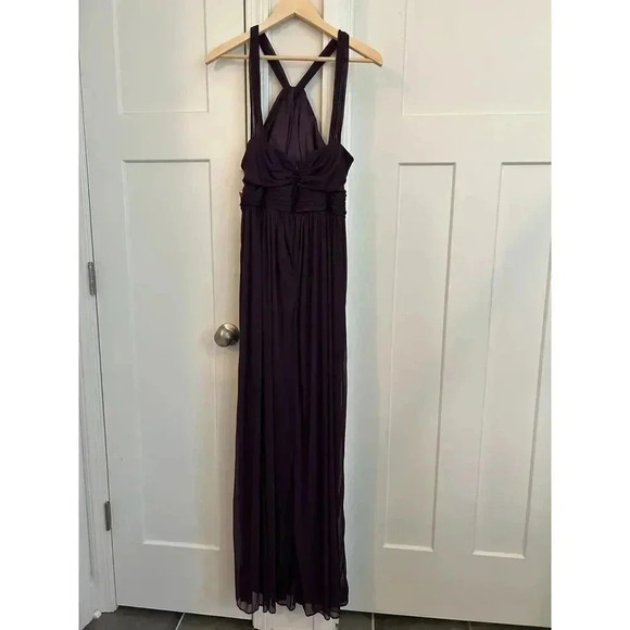 DAVIDS BRIDAL NWT plus size  halter bridesmaid mother of the bride dress size 16 - Picture 6 of 9
